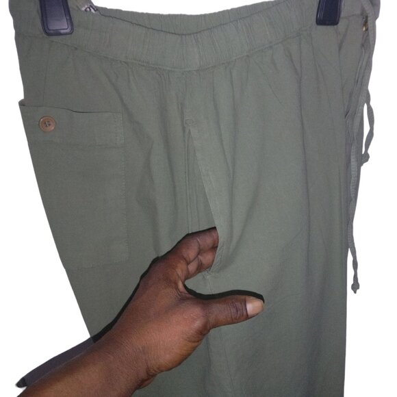 'UNISEX' GREEN PANS COTTON TWO-PIECE - Picture 7 of 16